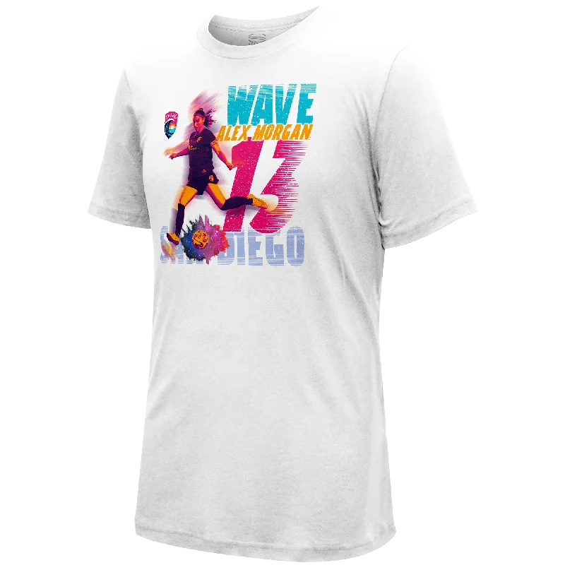 Unisex Stadium Essentials San Diego Wave FC Alex Morgan Action White Tee