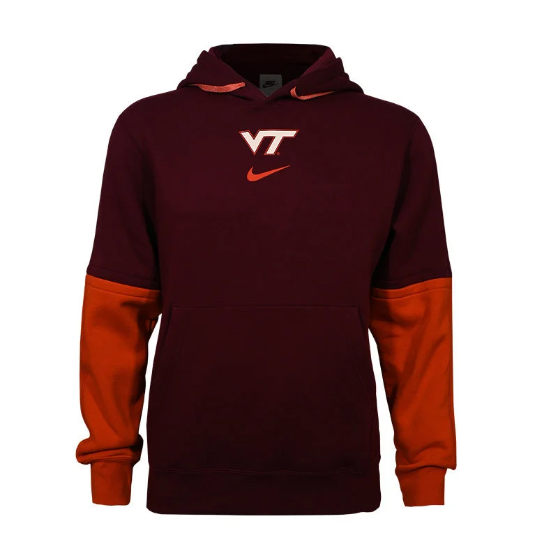 Virginia Tech Team Issue Club Hooded Sweatshirt: Maroon by Nike