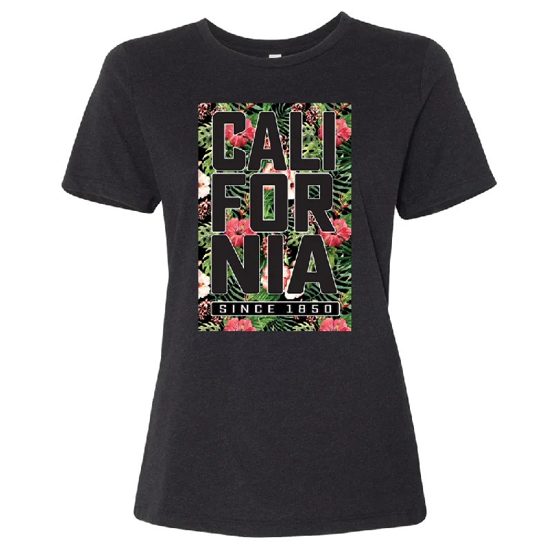 California Republic 1850 Floral Women's Relaxed Jersey Tee