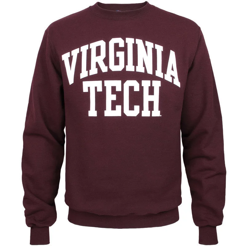 Virginia Tech Authentic Crew Sweatshirt: Maroon by Champion