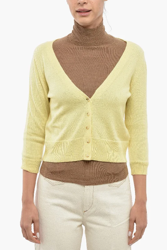 Chicca Lualdi Cashmere Cardigan with Interchangeable Detail