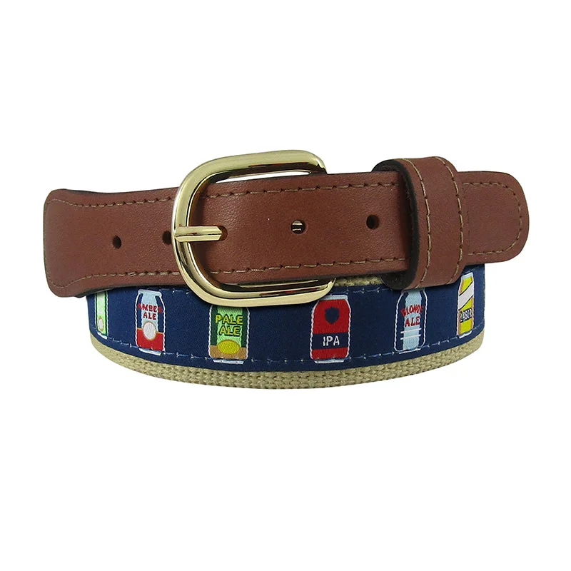 Beer Cans Ribbon Belt