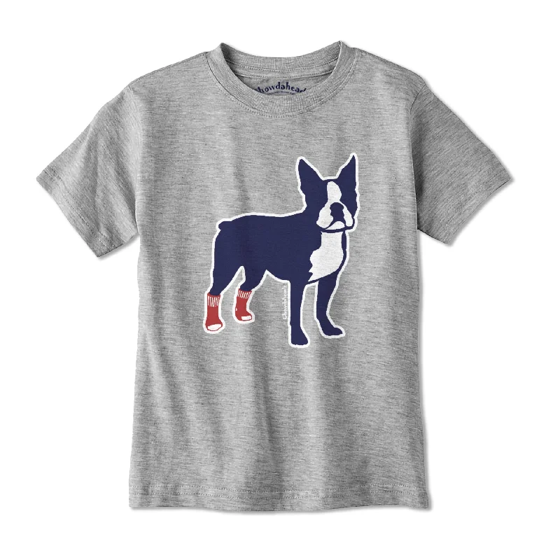 Socks on Boston Terrier Youth T-Shirt