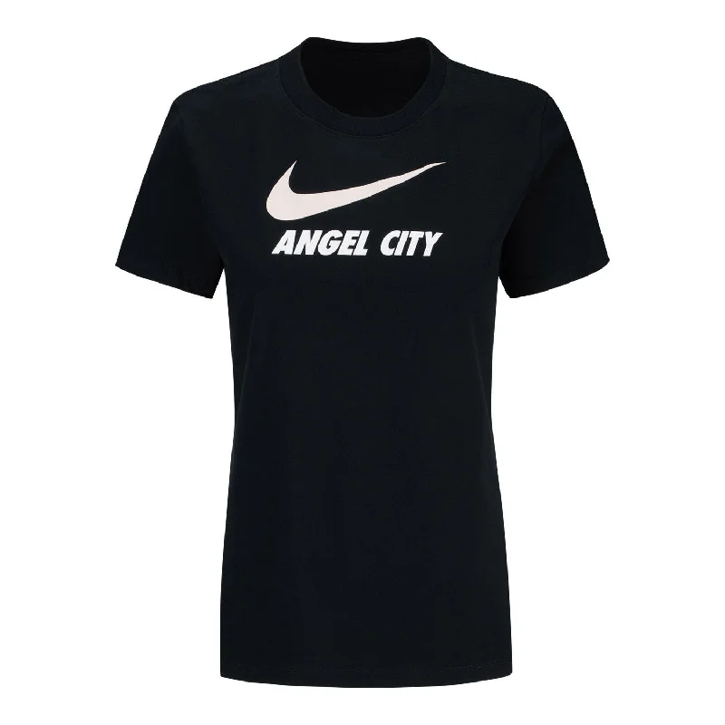 Women's Nike Angel City Swoosh Black Tee