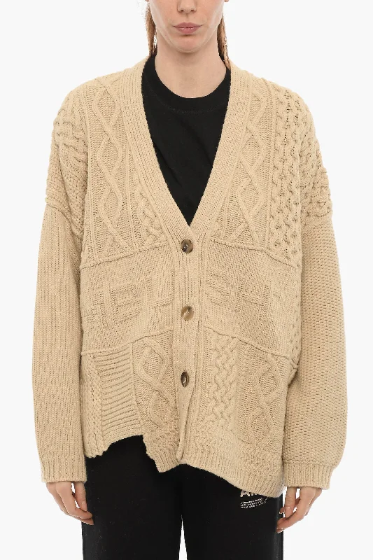 Ambush V-Neck Cable Knit Cardigan