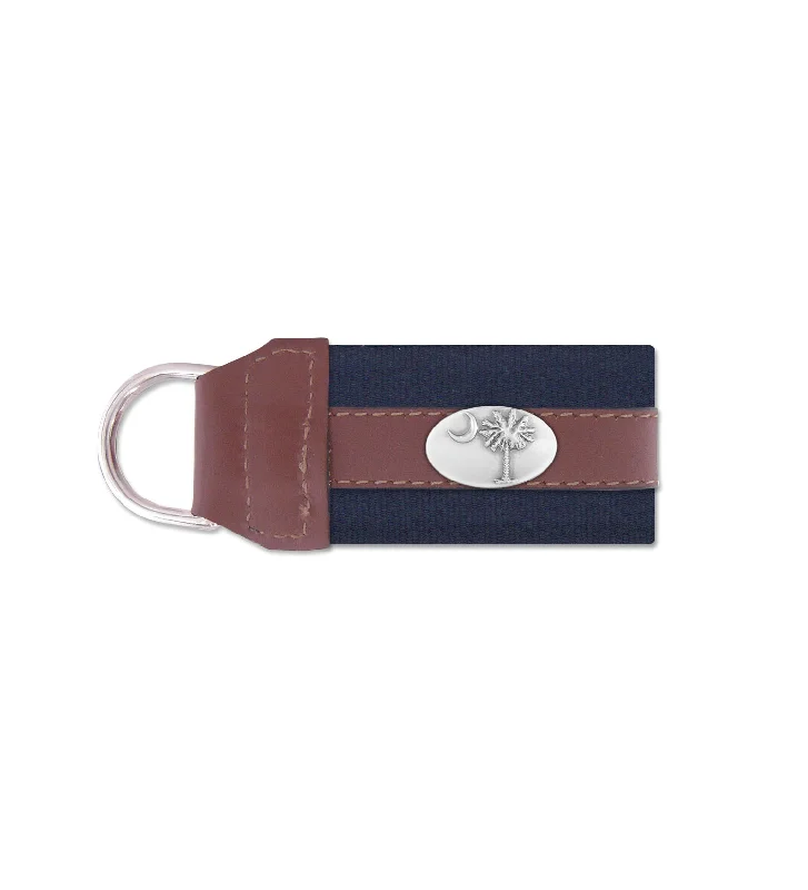 Palm Concho Leather Key Fob