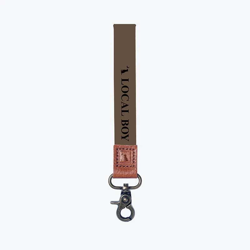 Brown Logo Wrist Lanyard