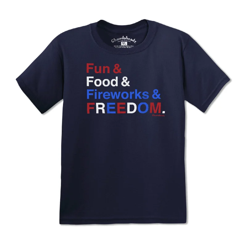 Fun & Food & Fireworks & Freedom Youth T-Shirt