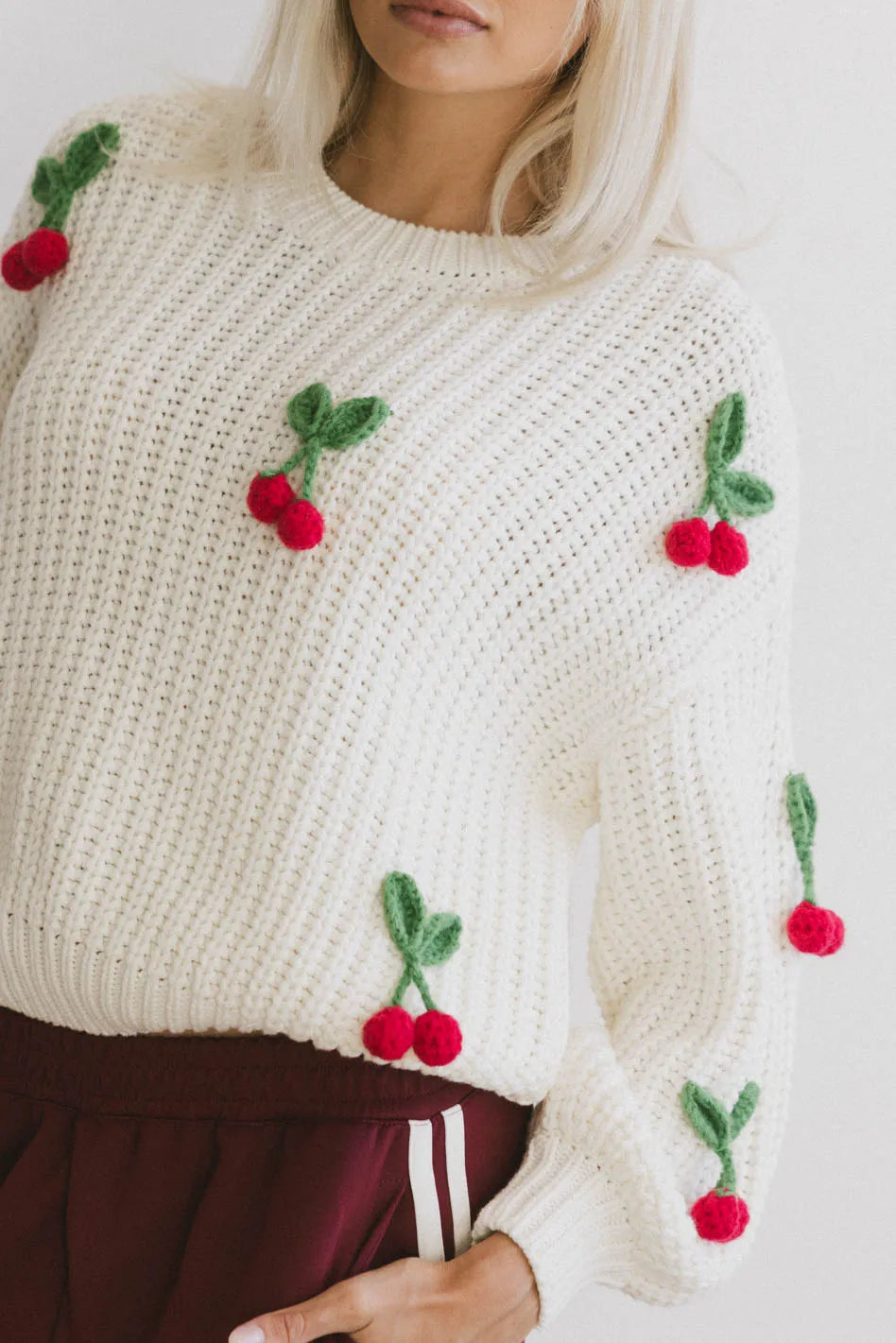 Cherry Knit Sweater - FINAL SALE