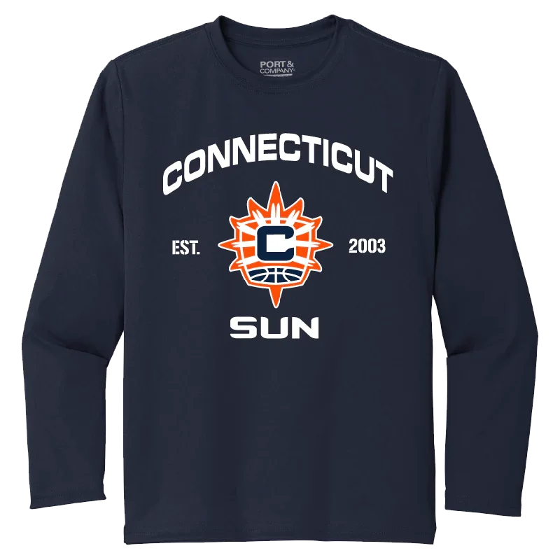 CT Sun Est. 2003 Youth Long Sleeve Performance T-Shirt