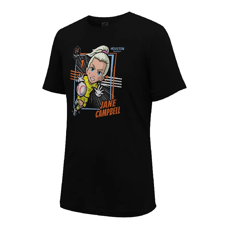 Unisex Houston Dash Jane Campbell Chibi Black Tee