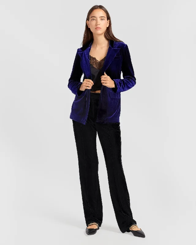 Eternity Velvet Blazer - Royal Blue