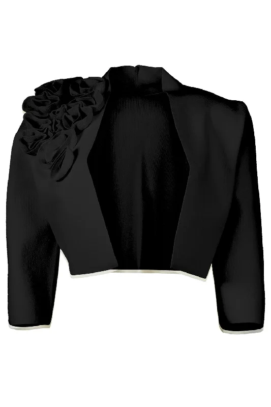 Ruffle Bolero - Black