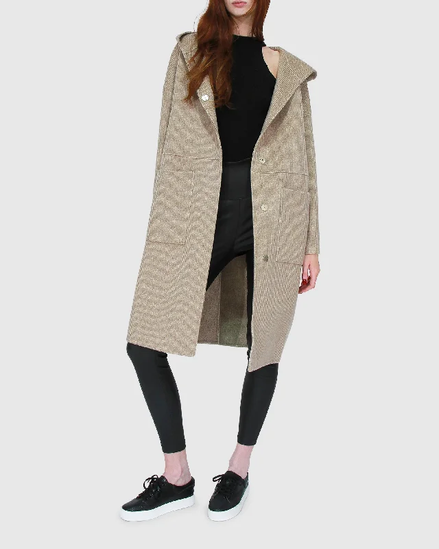 Sunday Morning Hooded Coat - Beige