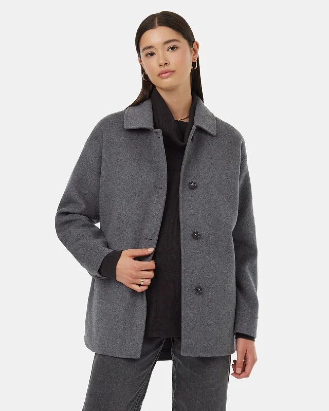 Wool Button Front Coat