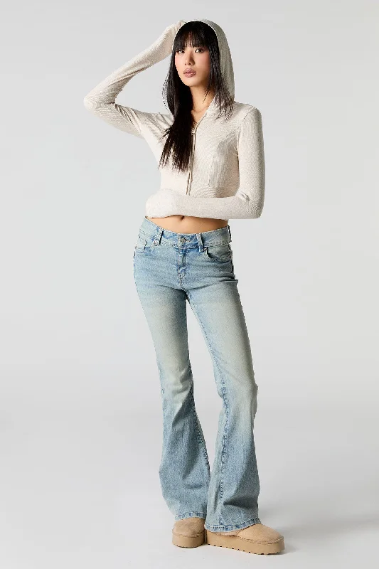 Vintage Light Wash Low Rise Flare Jean