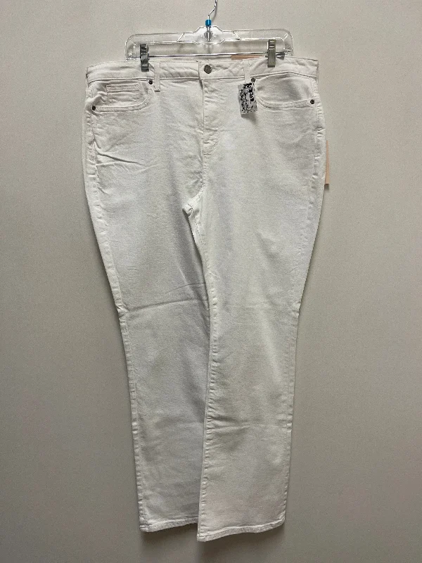 Jeans Boot Cut By Not Your Daughters Jeans In White, Size: 18