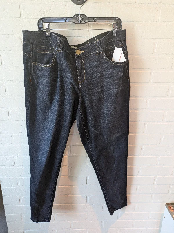 Jeans Straight By Democracy In Blue Denim, Size: 20