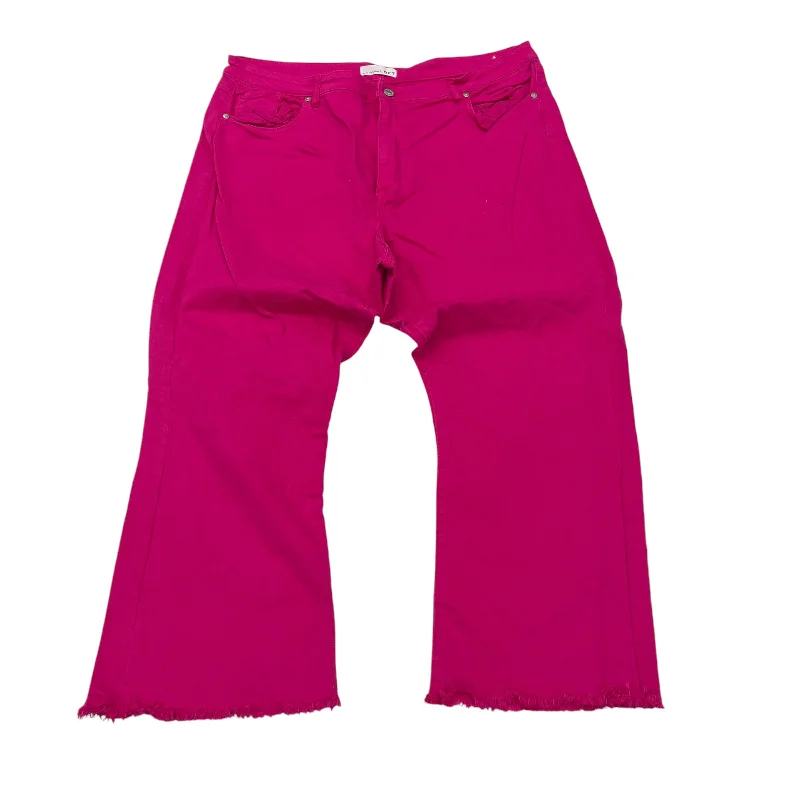 PINK DENIM JEANS CROPPED by LOFT Size:18