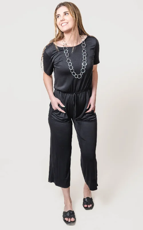 Black Capri Jumpsuit - Final Sale