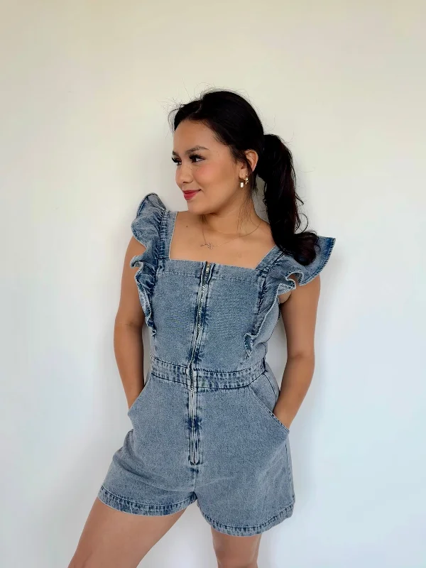 dream denim romper