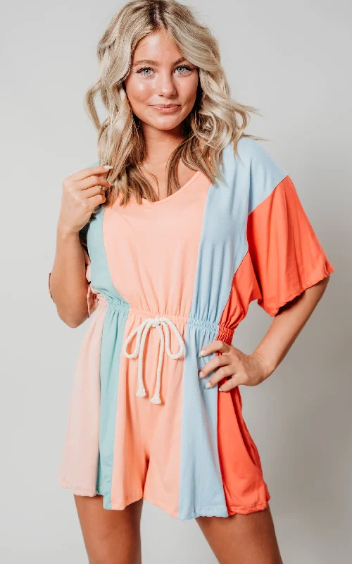 Loving all the Colors Romper - Final Sale