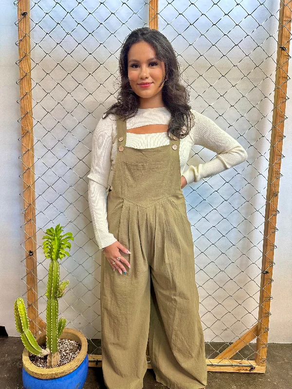 pintuck overalls