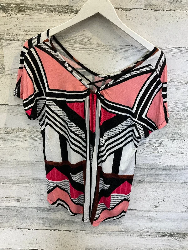 Black & Pink Top Short Sleeve Apt 9, Size S