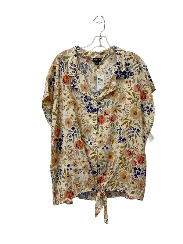 Floral Print Top Short Sleeve Torrid, Size 2