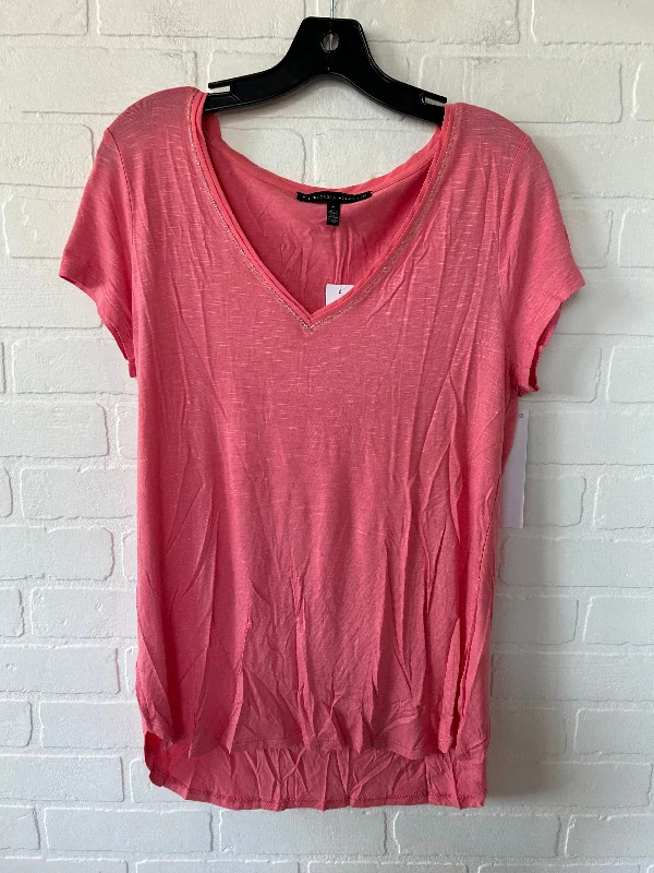 Pink Top Short Sleeve Basic White House Black Market, Size M