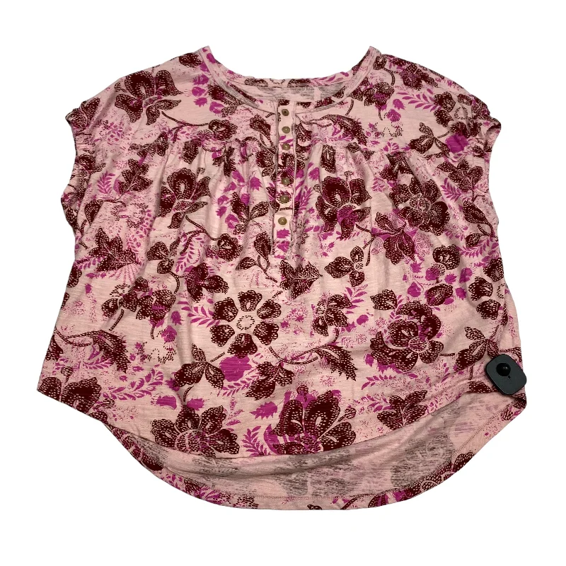 Pink Top Short Sleeve Pilcro, Size M