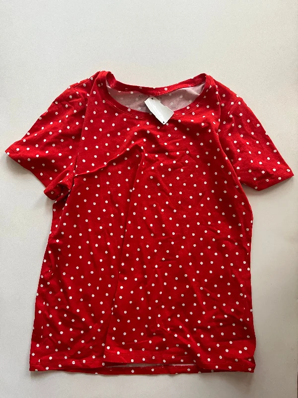 Polkadot Top Short Sleeve Ann Taylor, Size M