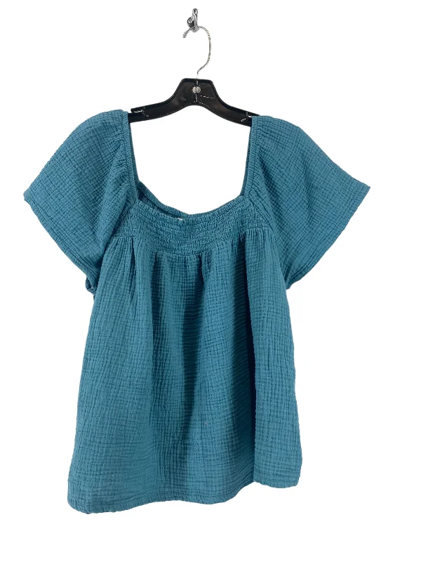 Teal Top Short Sleeve Joyspun, Size L