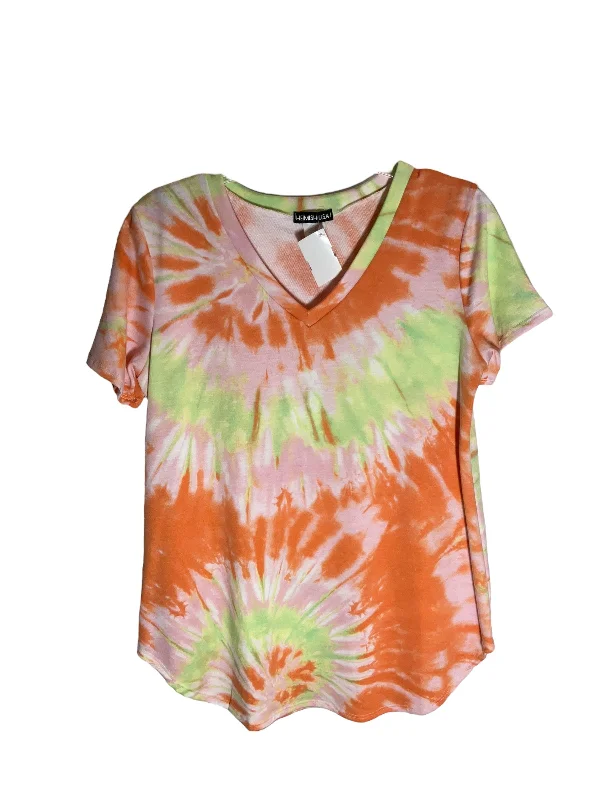 Tie Dye Print Top Short Sleeve Heimish Usa, Size M