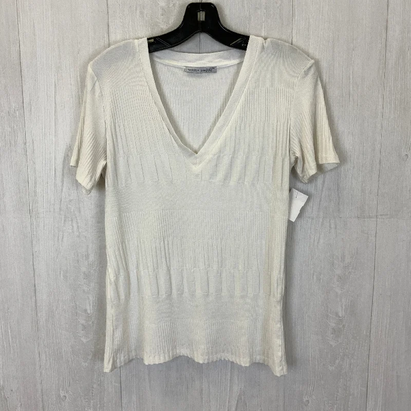 White Top Short Sleeve Zara, Size Xl