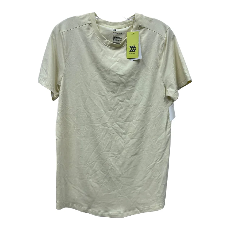 Yellow Top Short Sleeve Basic By All In Motion, Size: S