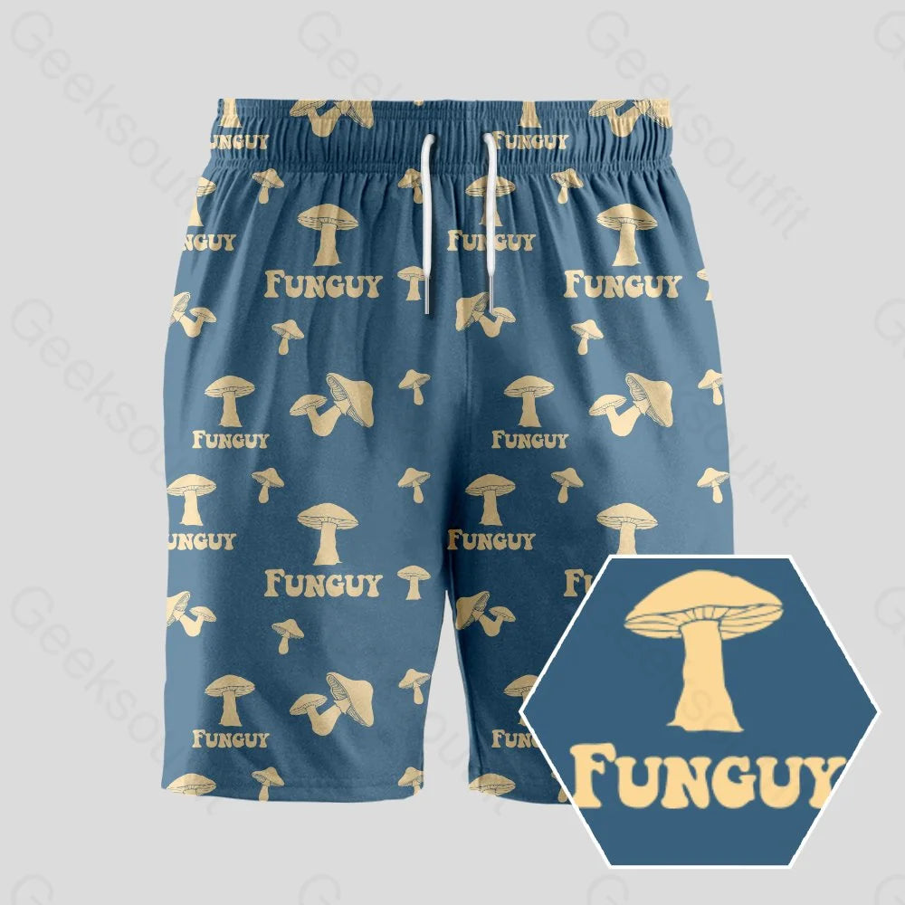 Fungi Funguy Navy Geeky Drawstring Shorts