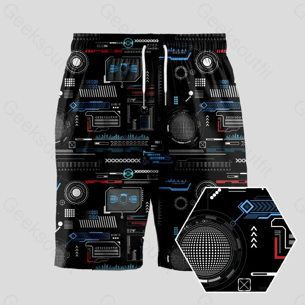 Geeksoutfit Exclusive Special Cyberpunk Geeky Drawstring Shorts