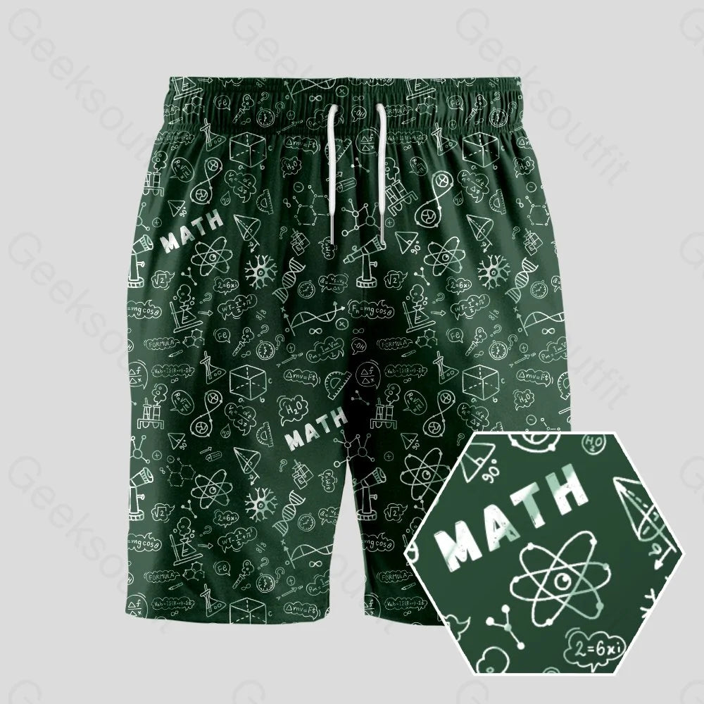 Math Note Geeky Drawstring Shorts