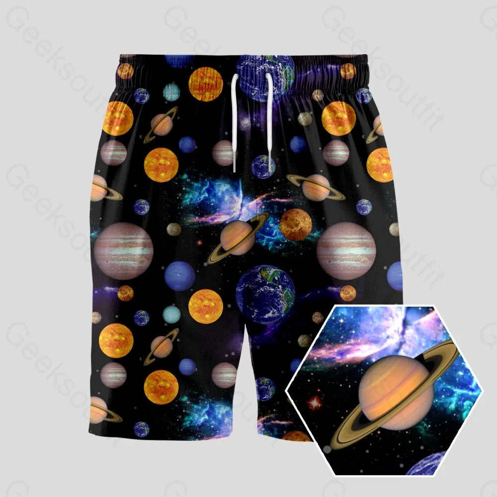 Out of this World Camp Geeky Drawstring Shorts