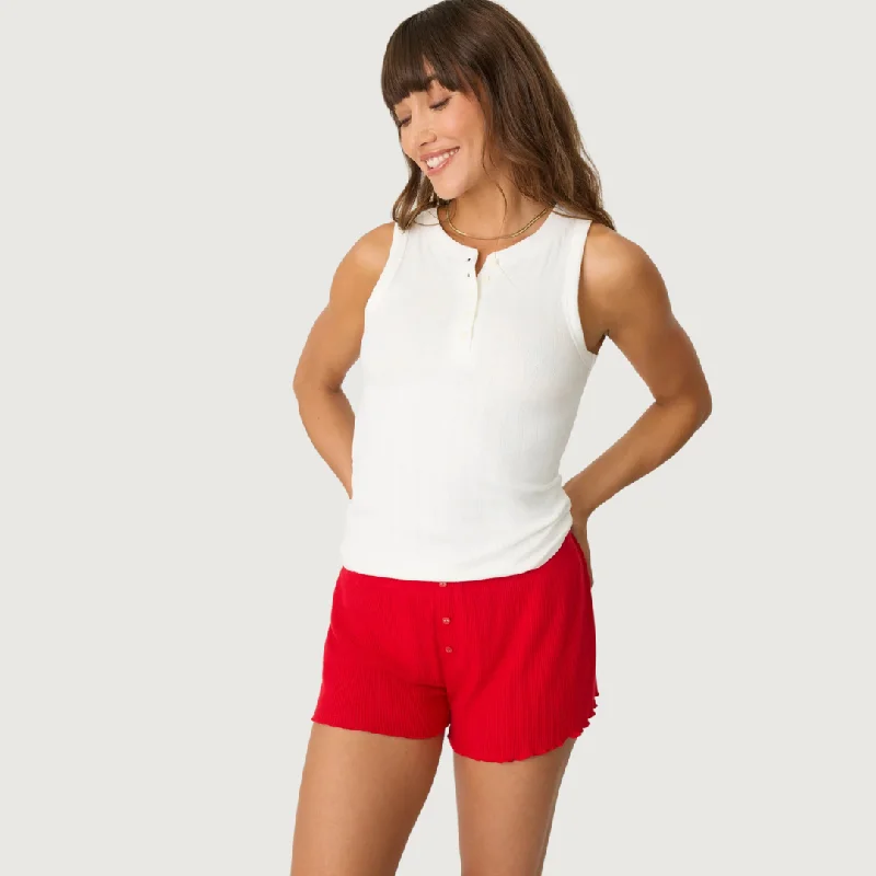 Textured Essentials Short (Red)