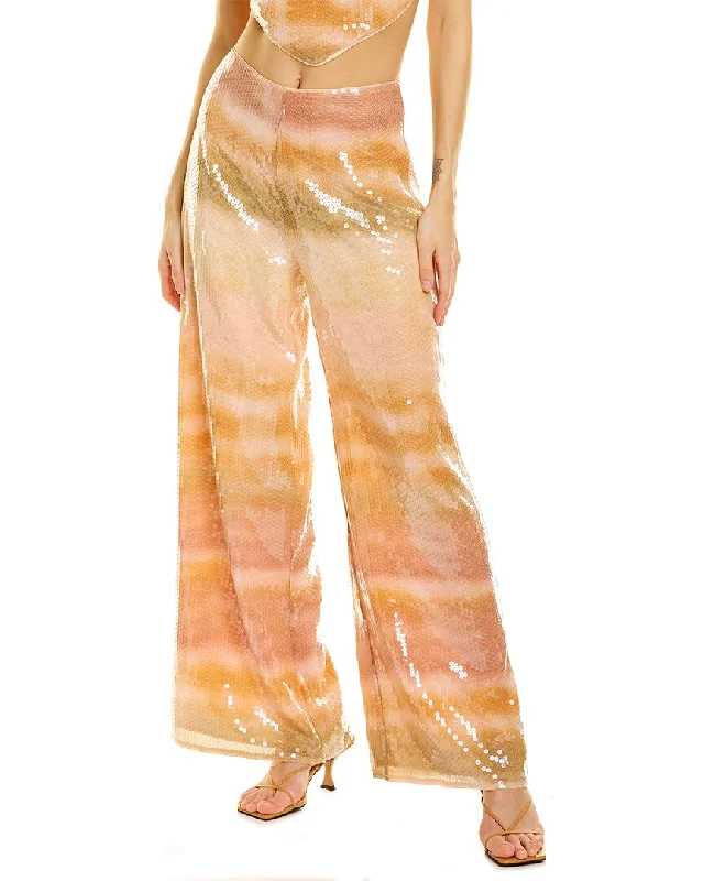 Cult Gaia Kora Silk-Blend Pant