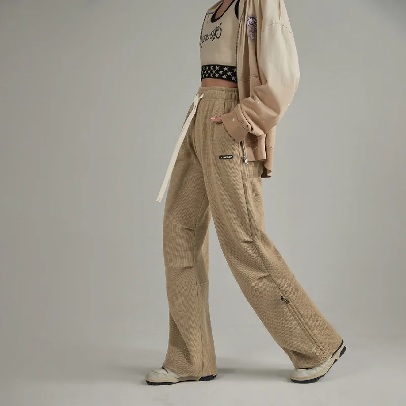 Elastic Waist Shirring Wide Pants