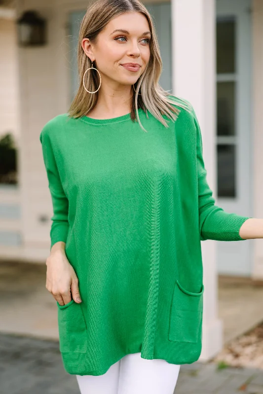 Loving My Life Kelly Green Pocket Tunic